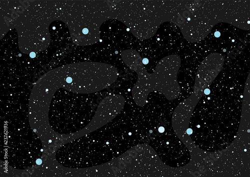 Vector background with space and stars. Vector illustration.