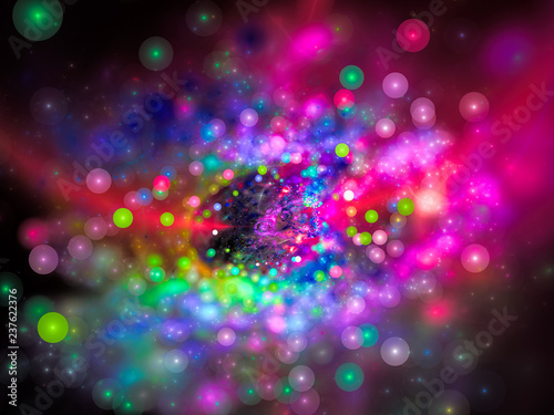 Abstract festive blur with bokeh - digitally generated image