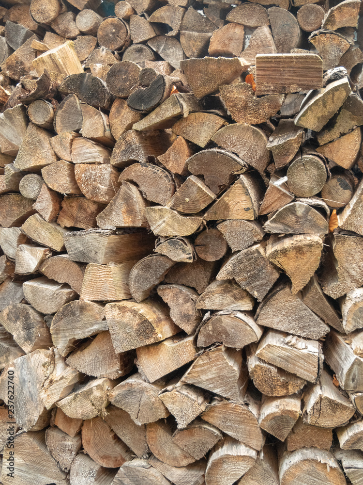 Fototapeta premium Texture background of firewood