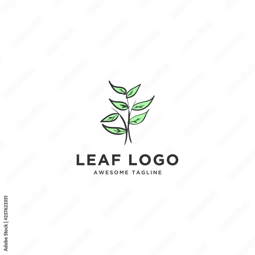 Natural leaf logo template design inspiration Natural leaf logo template design inspiration