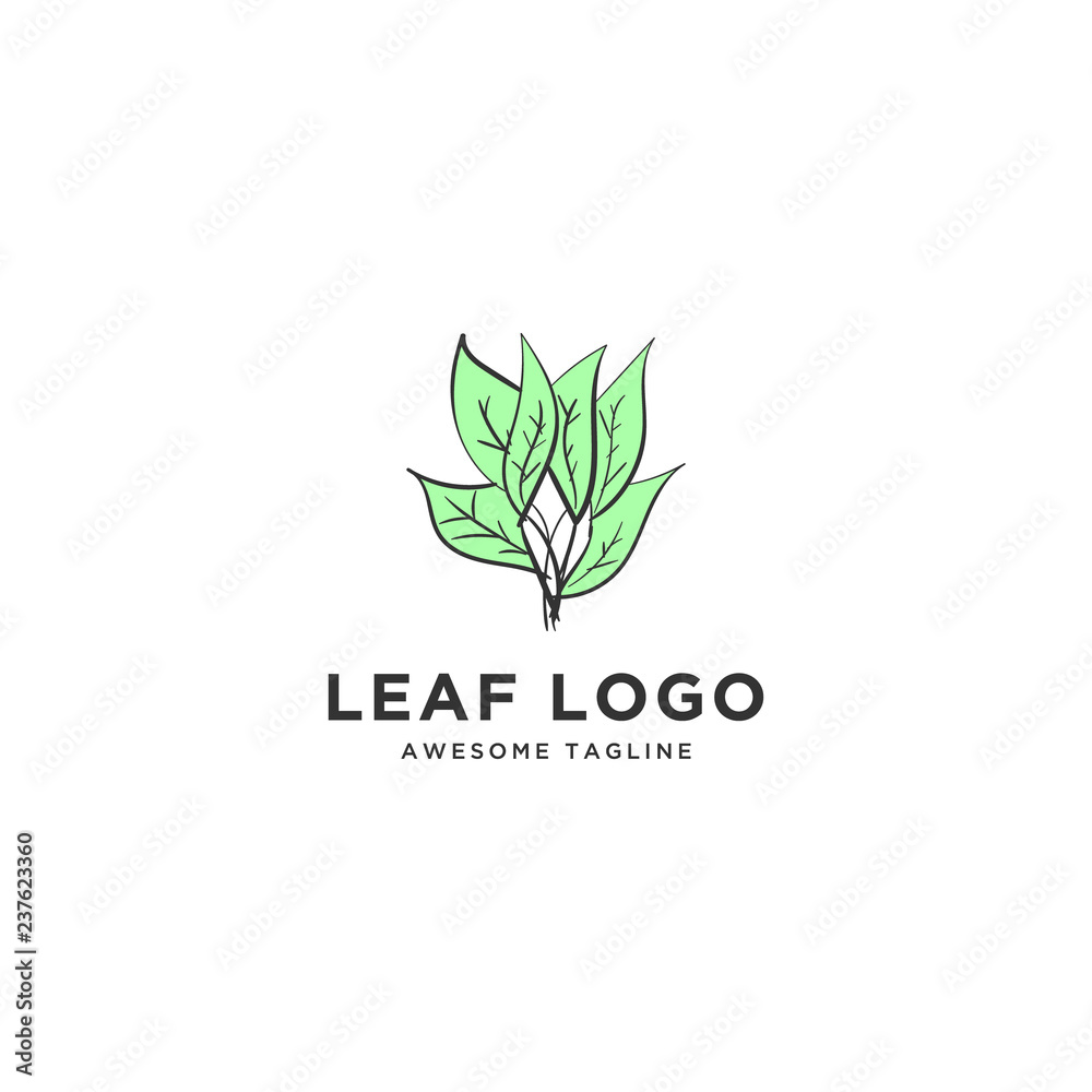 Natural leaf logo template design inspiration Natural leaf logo template design inspiration