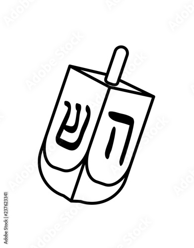 Jewish dreidel hanukkah icon