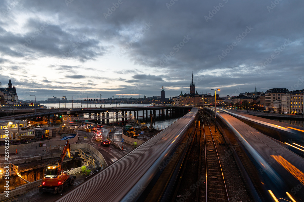 Fototapeta premium Construction at Slussen