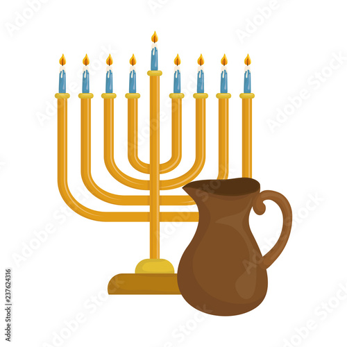 jewish teapot with candlestick
