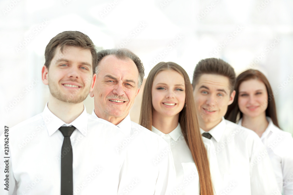 close up. confident business team on blurred background office close up. confident business team on blurred background office