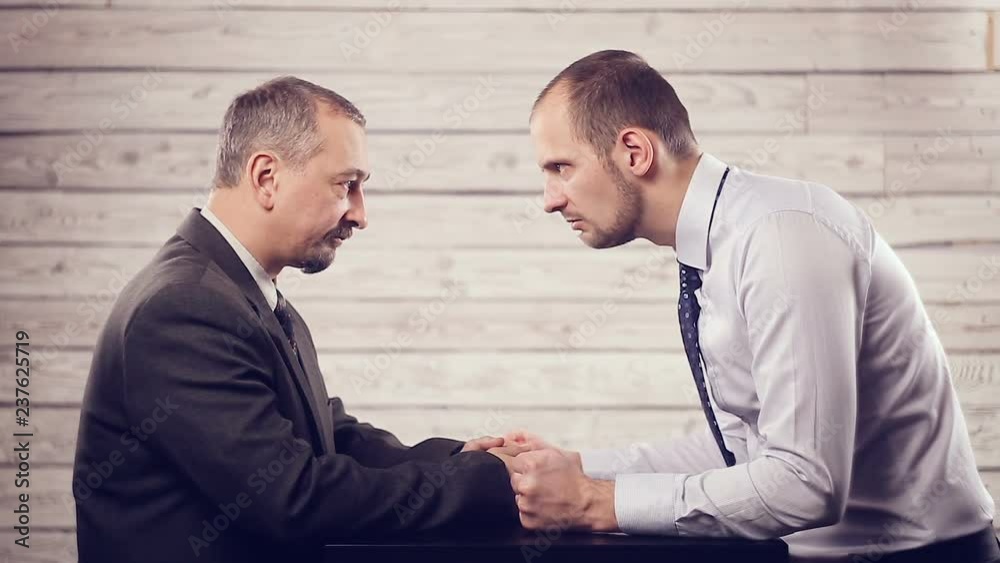 The struggle of views and emotions of two businessmen