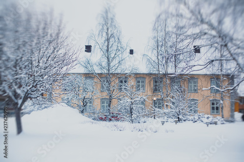 View of Haparanda, a locality and the seat of Haparanda Municipality in Norrbotten County, Sweden, it is adjacent to Tornio, Finland photo