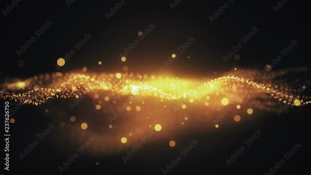 The perfect movement of the gold background. Golden sun dust of the universe with stars on a black background. Motion of abstract particles. VJ Seamless loop 3d animation. The perfect movement of the gold background. Golden sun dust of the universe with stars on a black background. Motion of abstract particles. VJ Seamless loop 3d animation.