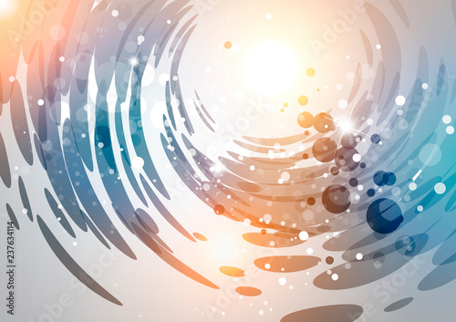 Abstract background, circle element with sparkle effects, holiday template