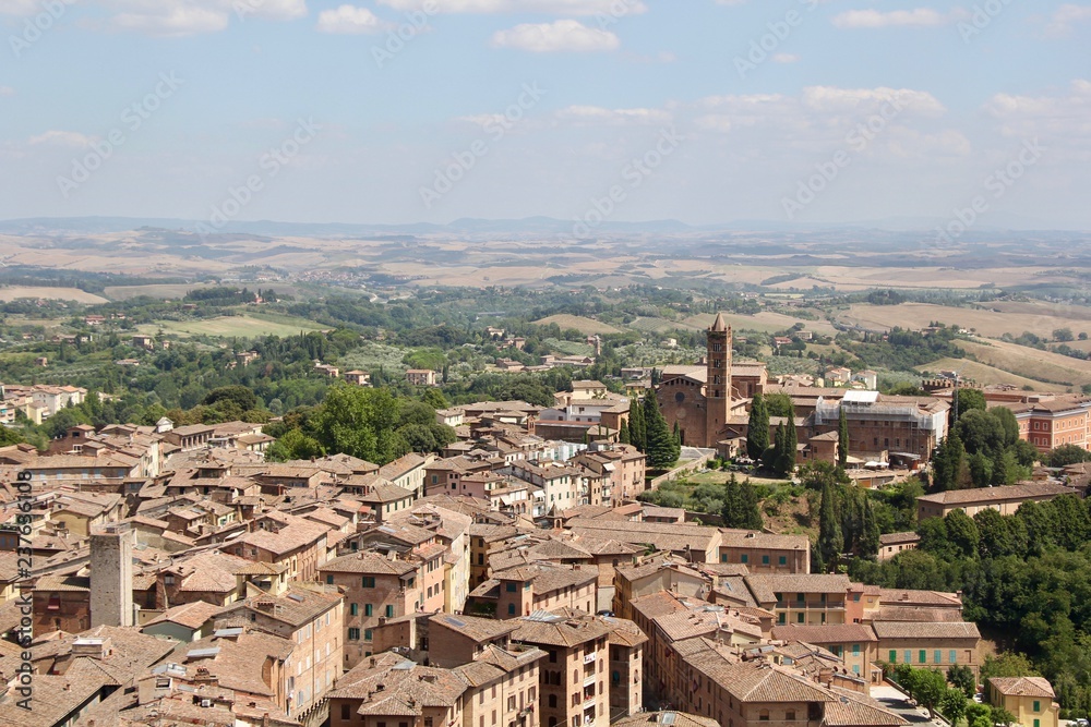 View from the Tower of Siena, Italy