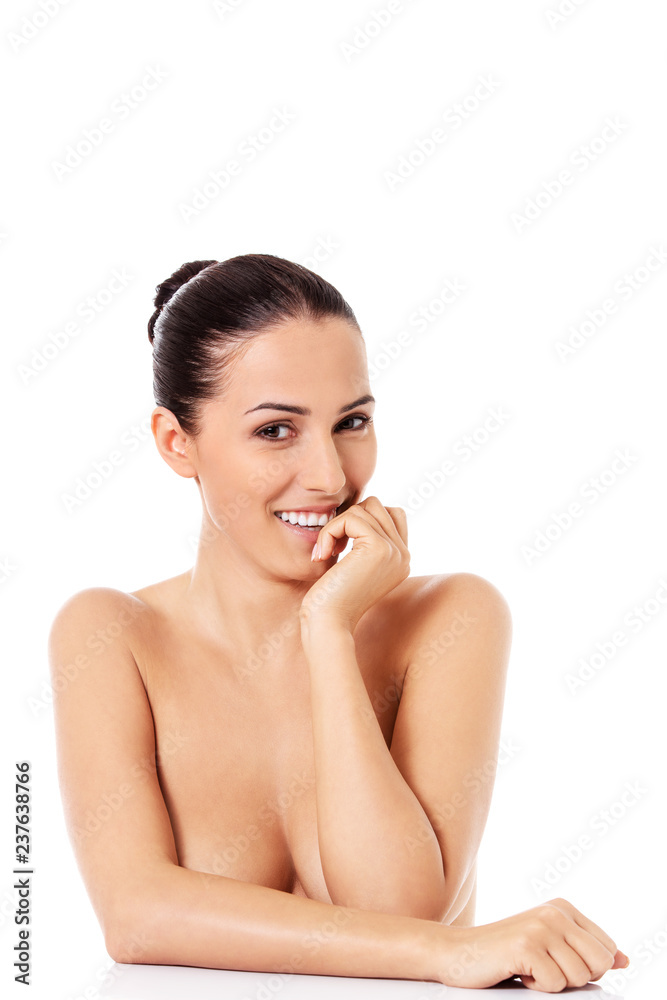 Beauty woman face with perfect fresh clean skin Beauty woman face with perfect fresh clean skin