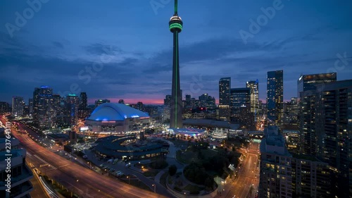 Wallpaper Mural Sunset City Skyline Toronto CN Tower Torontodigital.ca