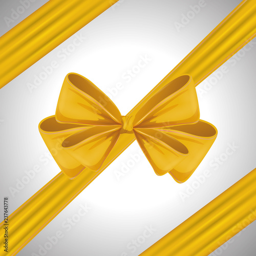 yellow ribbon bowtie decoration