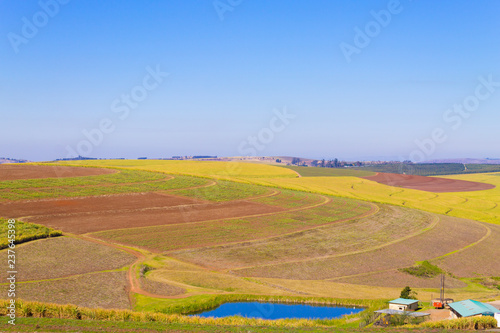 A view of the Valley of a Thousand hills near Durban, South Africa