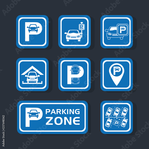 parking zone set signals