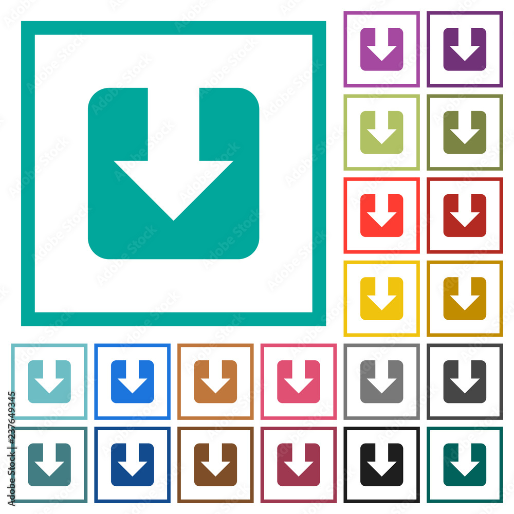 Download flat color icons with quadrant frames Download flat color icons with quadrant frames