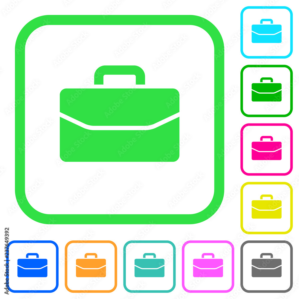 Satchel vivid colored flat icons