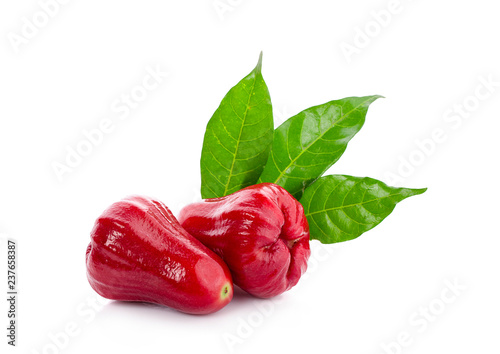 Rose apples isolated on white background.