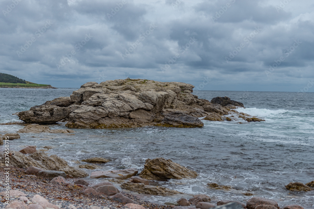 Ocean view rock pile