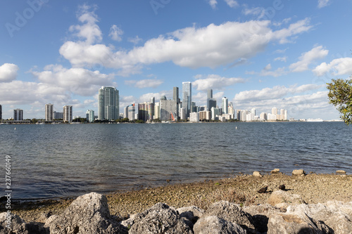 panoramic view of miami city from above