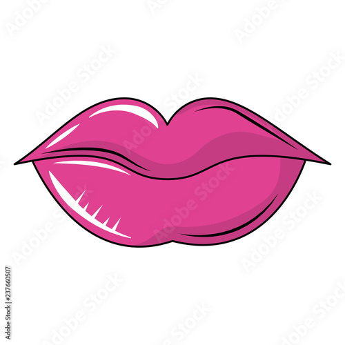 Women lips cartoon