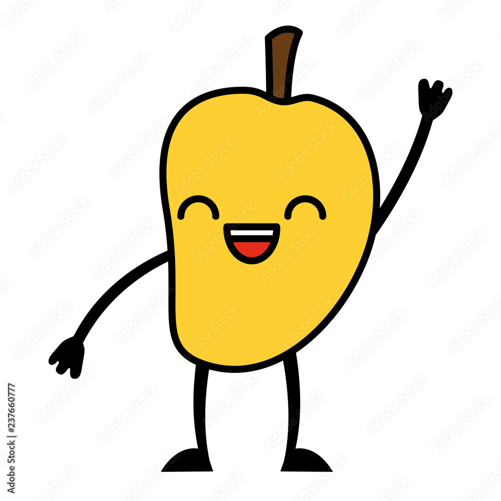 Naklejka premium kawaii cute mango cartoon character