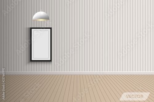 Photos gallery or exhibition hall design and decorative indoors, Vector, Illustraiton