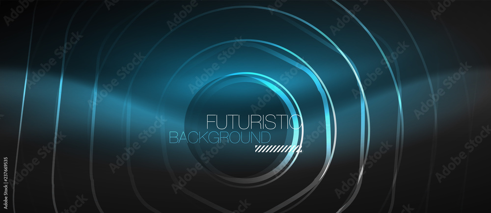 Black and glowing color lines neon design, magin techno template background Black and glowing color lines neon design, magin techno template background