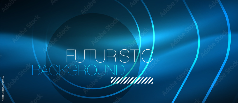 Neon glowing lines, magic energy space blue light concept, abstract background wallpaper design Neon glowing lines, magic energy space blue light concept, abstract background wallpaper design