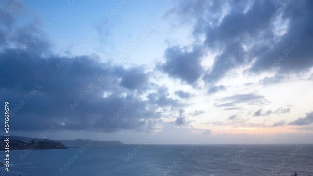 Evening Time-Lapse of Atlantic Colombian Sea Shore in Puerto Colombia Evening Time-Lapse of Atlantic Colombian Sea Shore in Puerto Colombia
