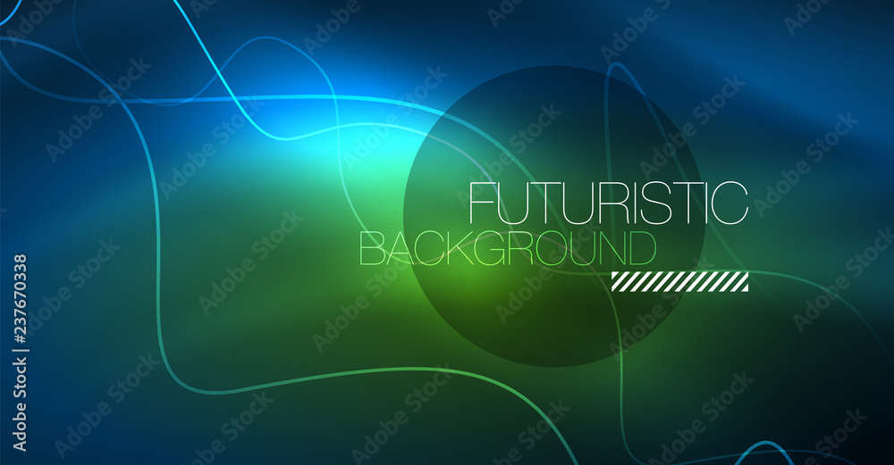Glowing abstract wave on dark, shiny motion, Christmas and New Year magic space light. Techno abstract background Glowing abstract wave on dark, shiny motion, Christmas and New Year magic space light. Techno abstract background