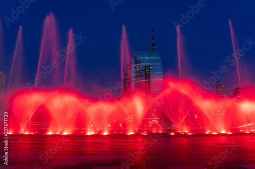 The fountain Showing at the Bangkok new department store  art and presenting concept