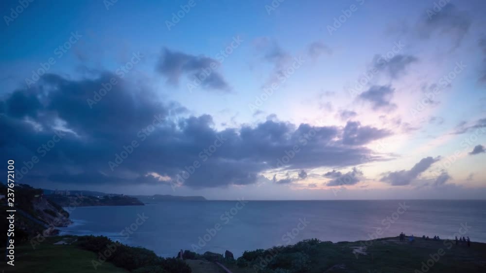 Evening Time-Lapse of Atlantic Colombian Sea Shore in Puerto Colombia Evening Time-Lapse of Atlantic Colombian Sea Shore in Puerto Colombia