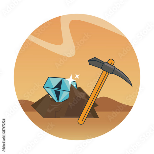 Diamond mining and pick