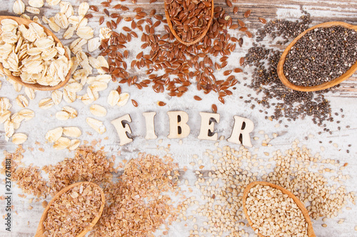 фотографія Products and ingredients as source natural vitamins and dietary fiber, healthy n