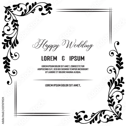 decorative greeting card for wedding concept vector art