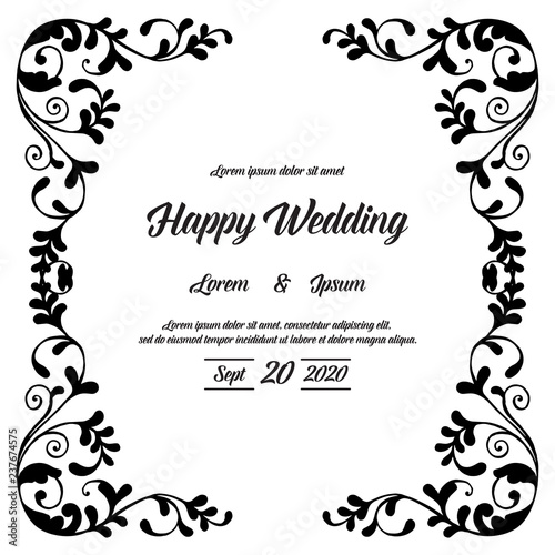 decorative greeting card for wedding concept vector art