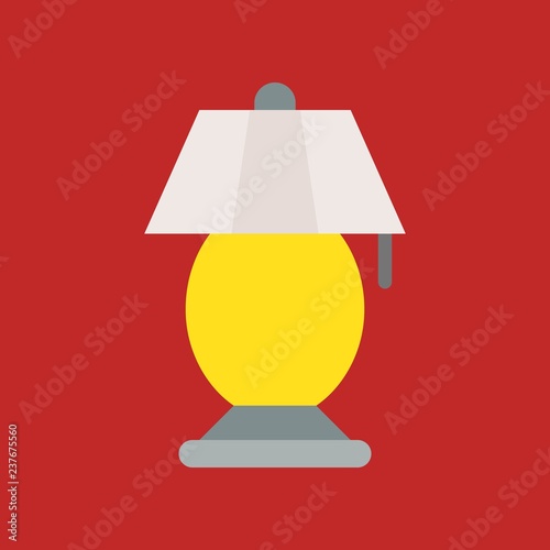 Lantern or lamp vector icon, flat style