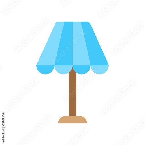 Lantern or lamp vector icon, flat style