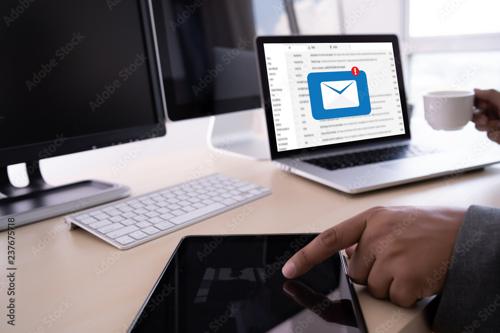 Mail Communication Connection message to mailing contacts phone Global Letters Concept Mail Communication Connection message to mailing contacts phone Global Letters Concept