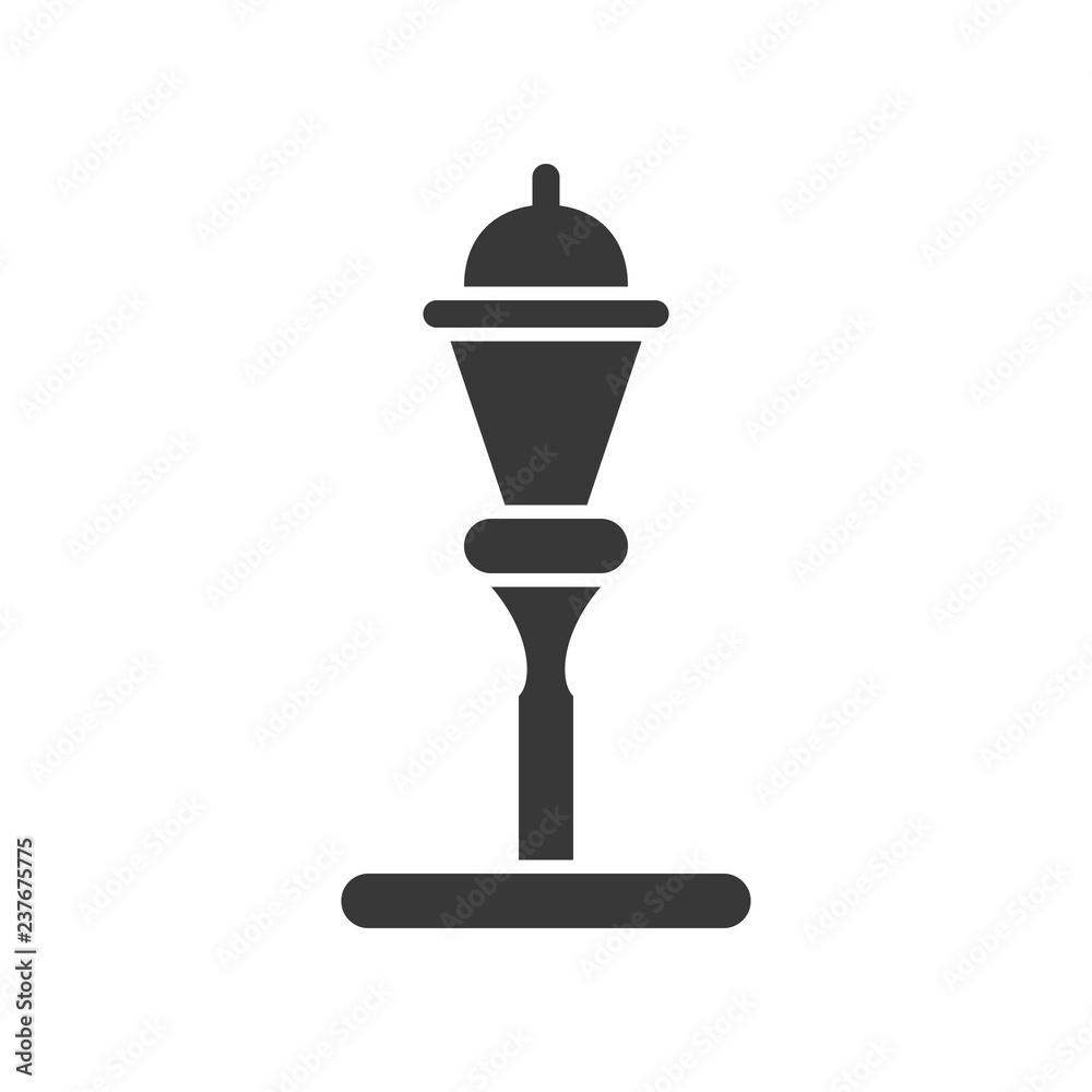 Lantern or lamp vector icon, solid style