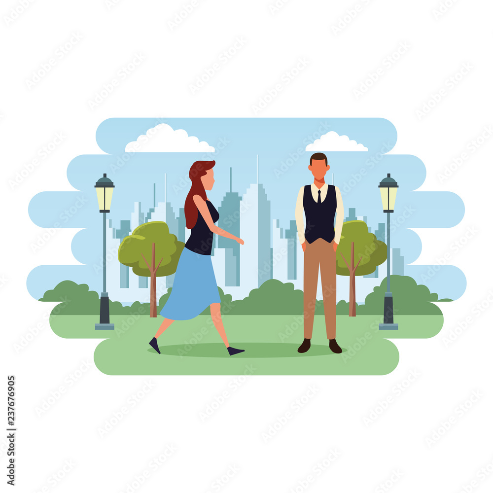 Couple shopping cartoon Couple shopping cartoon
