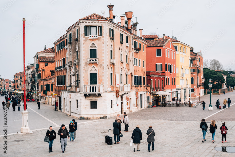 Obraz premium Streets in Castello, Venice, Italy