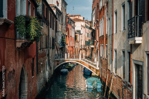 A canal in Dorsoduro, Venice, Italy. © jonbilous