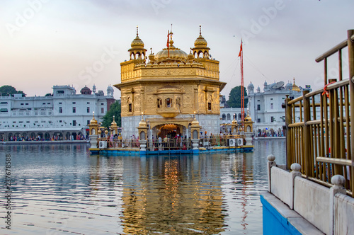 Golden temple view from its backside in amritsar