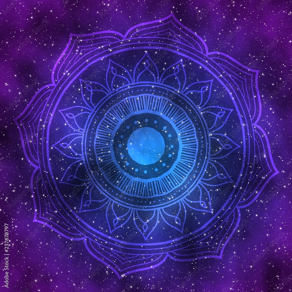 Abstract mandala sky illustration design background Stock Illustration |  Adobe Stock