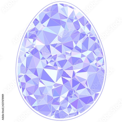 Colorful Happy Easter Egg for greeting card folk