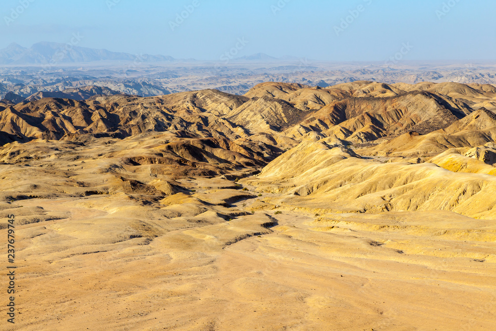Fototapeta premium Moon Landscape, an area of the Namib Desert on the Namibian Skeleton coast that looks like the moon.