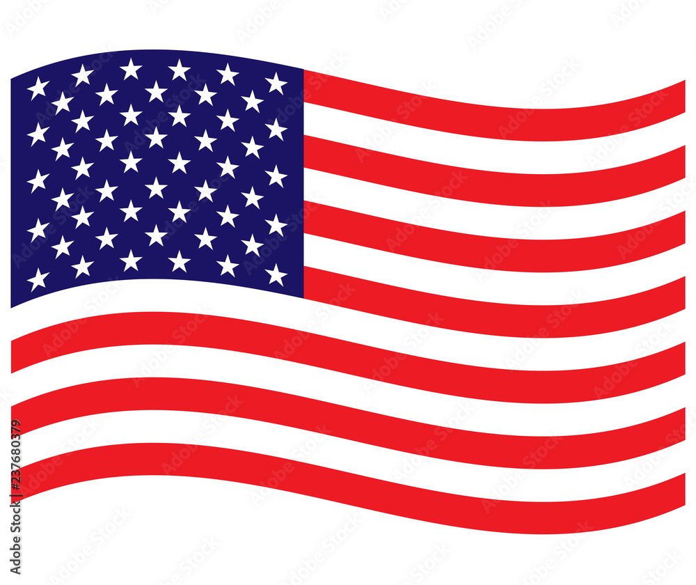 Fototapeta premium USA flag wave background