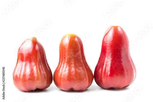 rose apple (chomphu) fresh isolated clipping path on white background